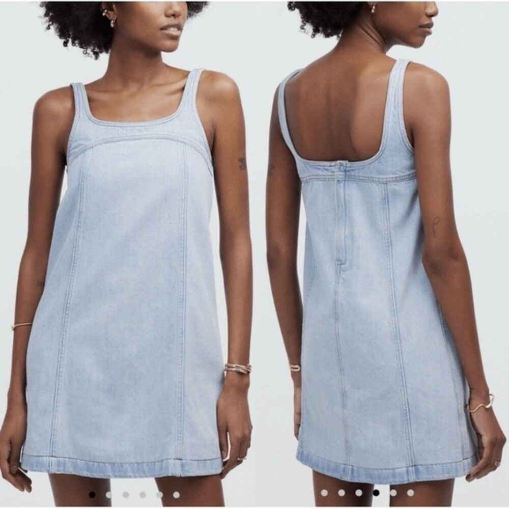 Madewell Denim Babydoll Mini Dress Sz 00 Y2K Preppy 90s NWT
